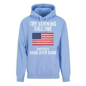 Try Burning This One Sincerely Hang Over Gang Tom Macdonald Unisex Surf Hoodie