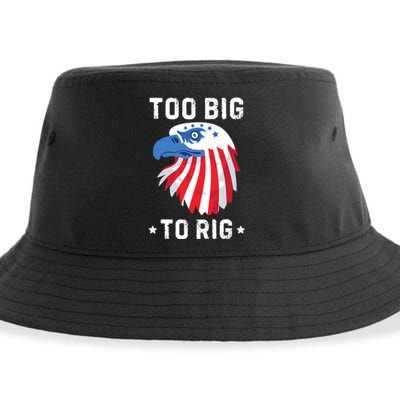 Too Big To Rig Funny Conservative 2024 Sustainable Bucket Hat