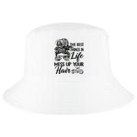 The Best Things In Life Mess Up Your Hair Motorcycle Women Cool Comfort Performance Bucket Hat