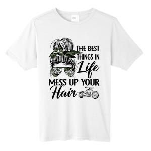 The Best Things In Life Mess Up Your Hair Motorcycle Women Tall Fusion ChromaSoft Performance T-Shirt