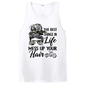 The Best Things In Life Mess Up Your Hair Motorcycle Women PosiCharge Competitor Tank