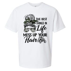 The Best Things In Life Mess Up Your Hair UTV SXS Funny Sueded Cloud Jersey T-Shirt