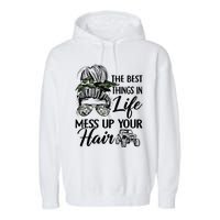 The Best Things In Life Mess Up Your Hair UTV SXS Funny Garment-Dyed Fleece Hoodie