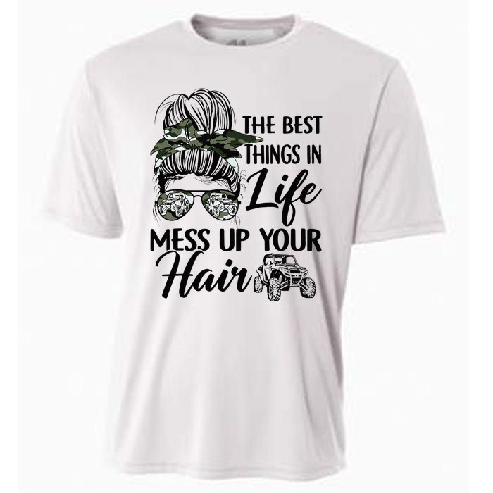 The Best Things In Life Mess Up Your Hair UTV SXS Funny Cooling Performance Crew T-Shirt