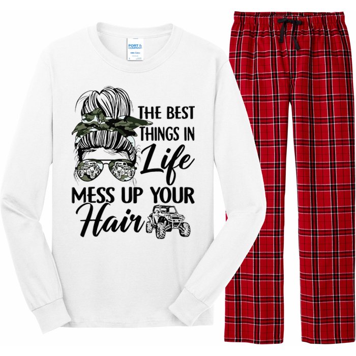 The Best Things In Life Mess Up Your Hair UTV SXS Funny Long Sleeve Pajama Set