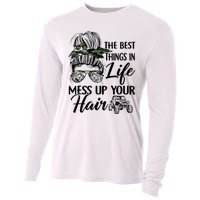 The Best Things In Life Mess Up Your Hair UTV SXS Funny Cooling Performance Long Sleeve Crew