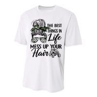 The Best Things In Life Mess Up Your Hair UTV SXS Funny Performance Sprint T-Shirt