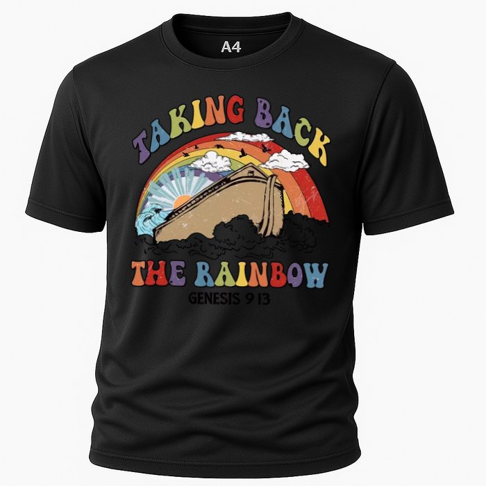 Taking Back The Rainbow Christian Jesus Rainbow Ship Cooling Performance Crew T-Shirt