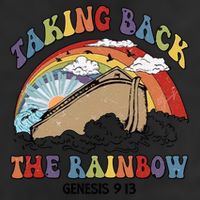 Taking Back The Rainbow Christian Jesus Rainbow Ship Adult Drive Performance Visor