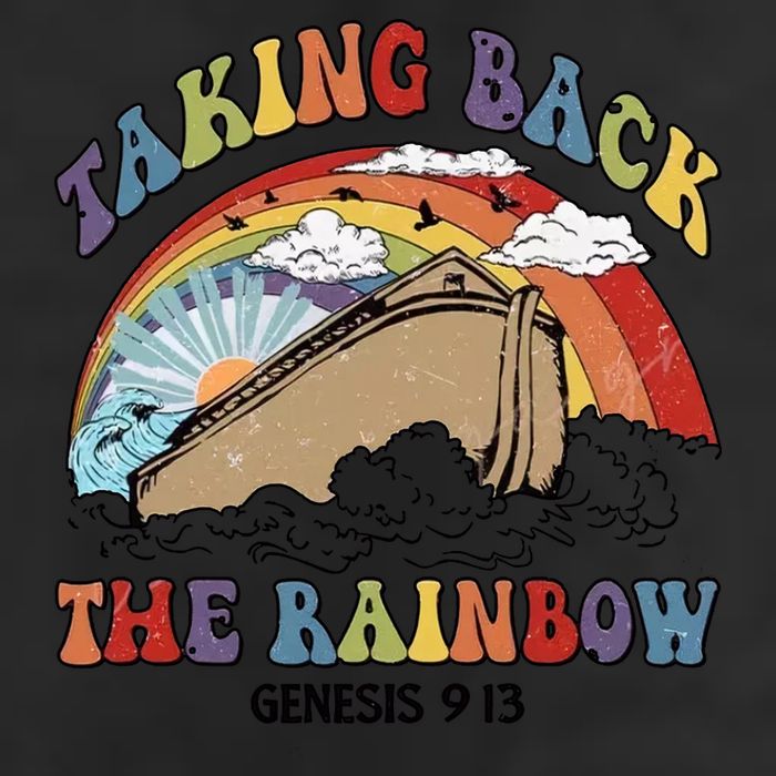 Taking Back The Rainbow Christian Jesus Rainbow Ship Adult Drive Performance Visor