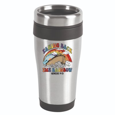 Taking Back The Rainbow Christian Jesus Rainbow Ship 16oz Travel Tumbler