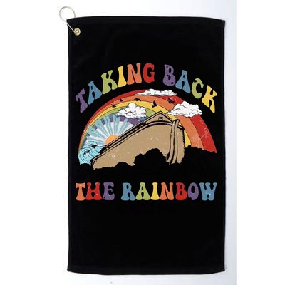 Taking Back The Rainbow Christian Jesus Rainbow Ship Golf Towel