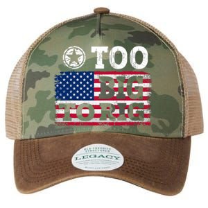 Too Big To Rig Saying Trump 2024 Legacy Tie Dye Trucker Hat