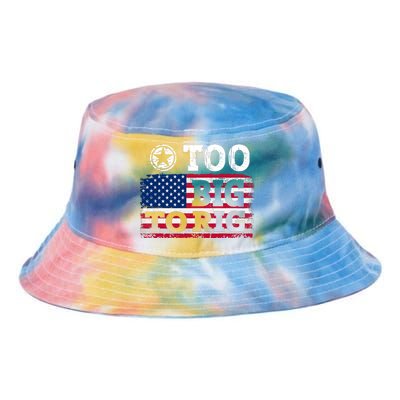 Too Big To Rig Saying Trump 2024 Tie Dye Newport Bucket Hat