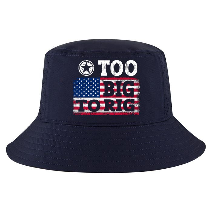 Too Big To Rig Saying Trump 2024 Cool Comfort Performance Bucket Hat