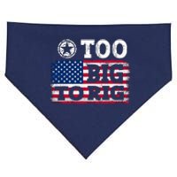 Too Big To Rig Saying Trump 2024 USA-Made Doggie Bandana