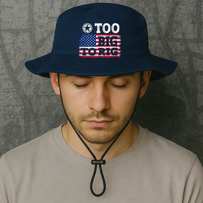 Too Big To Rig Saying Trump 2024 Bucket Hat