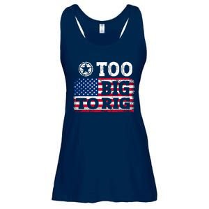 Too Big To Rig Saying Trump 2024 Ladies Essential Flowy Tank