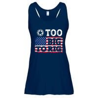 Too Big To Rig Saying Trump 2024 Ladies Essential Flowy Tank