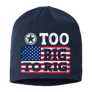 Too Big To Rig Saying Trump 2024 Sustainable Beanie