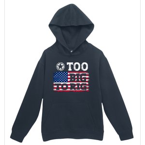 Too Big To Rig Saying Trump 2024 Urban Pullover Hoodie