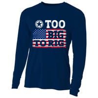 Too Big To Rig Saying Trump 2024 Cooling Performance Long Sleeve Crew