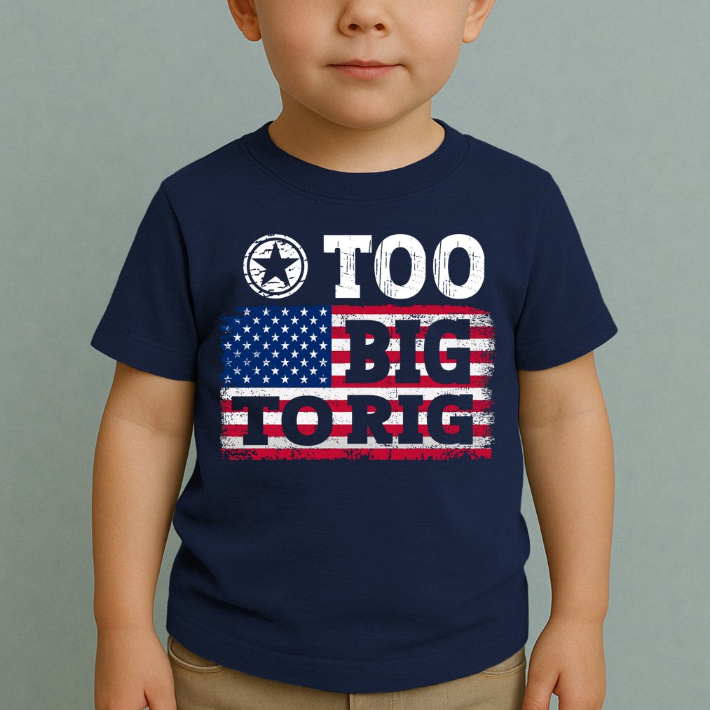 Too Big To Rig Saying Trump 2024 Toddler T-Shirt