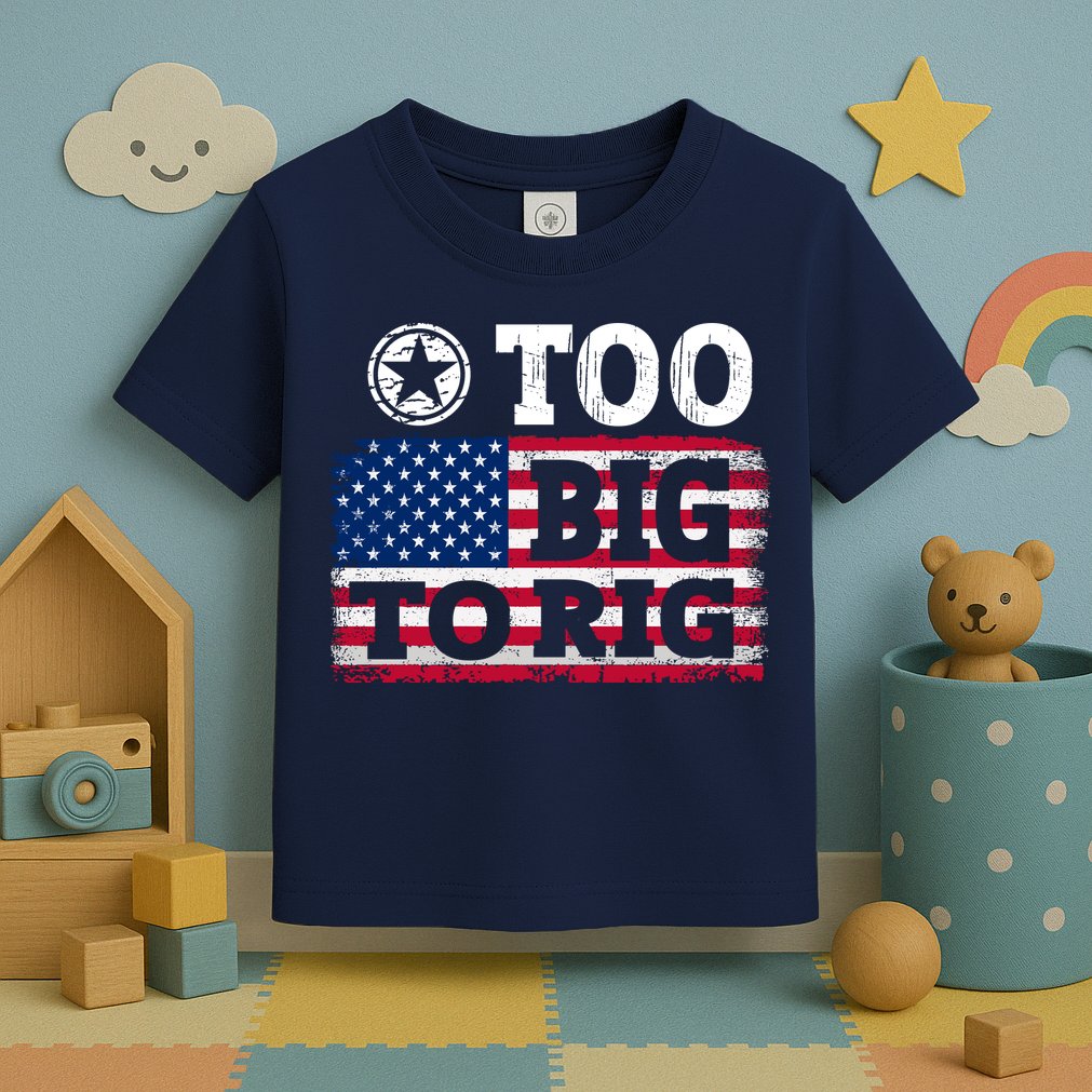 Too Big To Rig Saying Trump 2024 Toddler T-Shirt