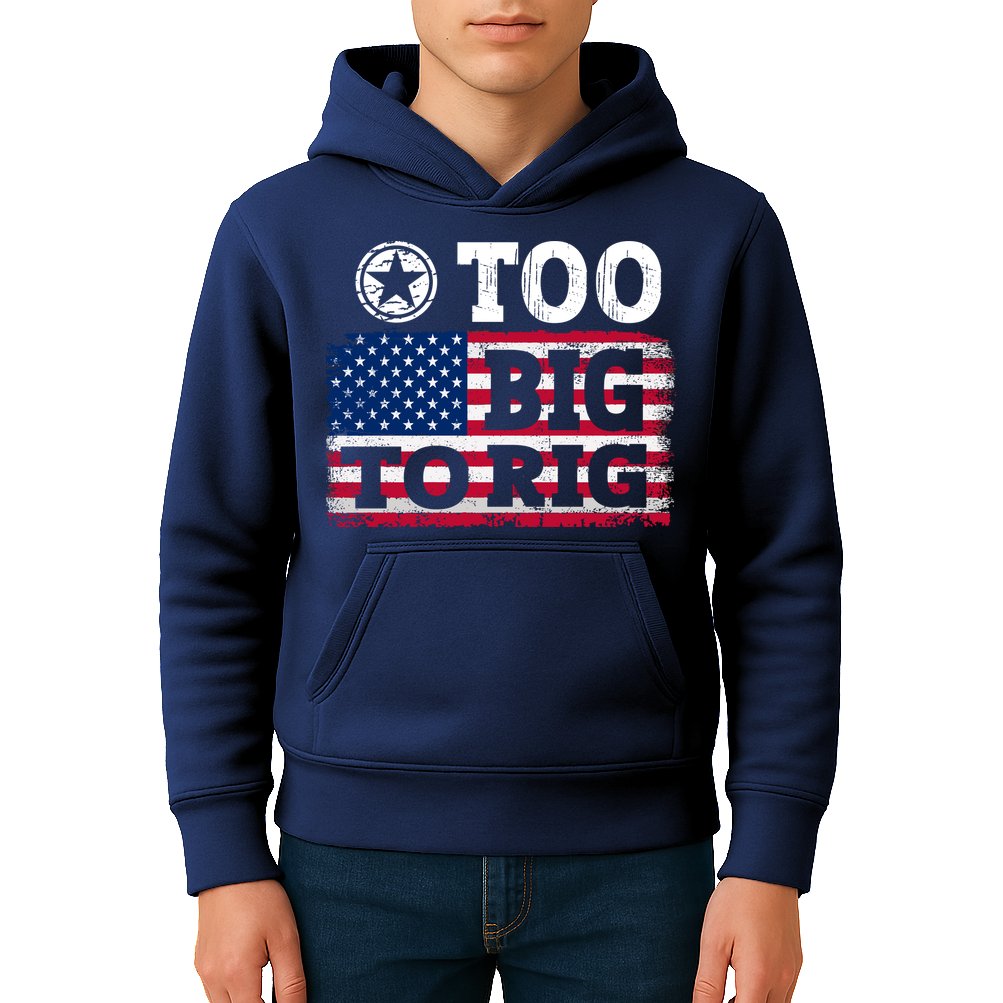 Too Big To Rig Saying Trump 2024 Kids Hoodie