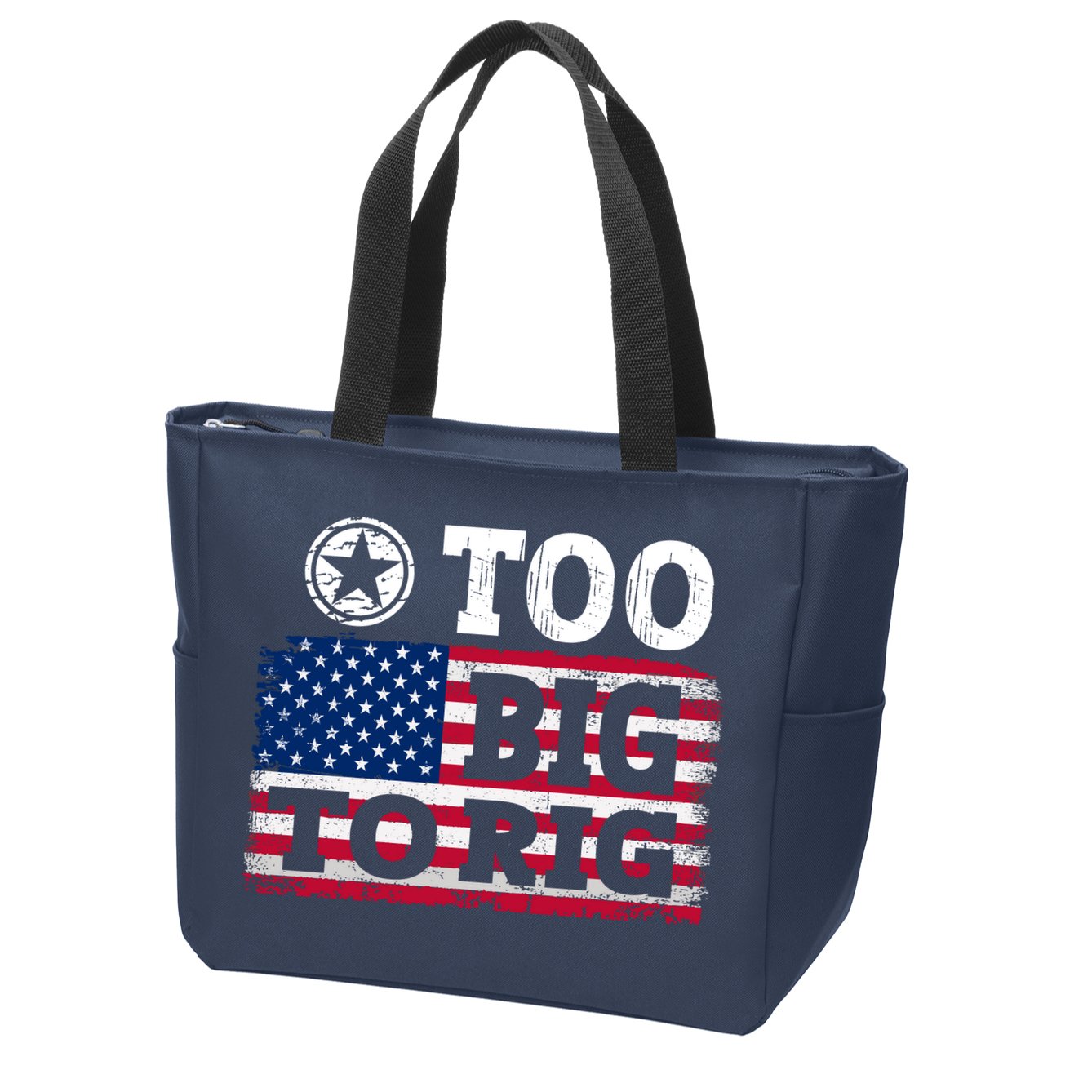 Too Big To Rig Saying Trump 2024 Zip Tote Bag