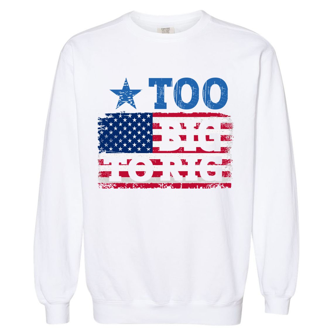 Too Big To Rig Saying Trump 2024 Garment-Dyed Sweatshirt