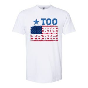 Too Big To Rig Saying Trump 2024 Softstyle CVC T-Shirt