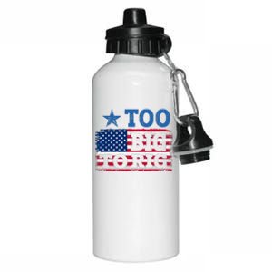 Too Big To Rig Saying Trump 2024 Aluminum Water Bottle