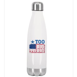 Too Big To Rig Saying Trump 2024 Stainless Steel Insulated Water Bottle