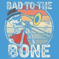 Trombone Bad To The Bone Retro Skeleton Marching Band Player Tie Dye Hoodie