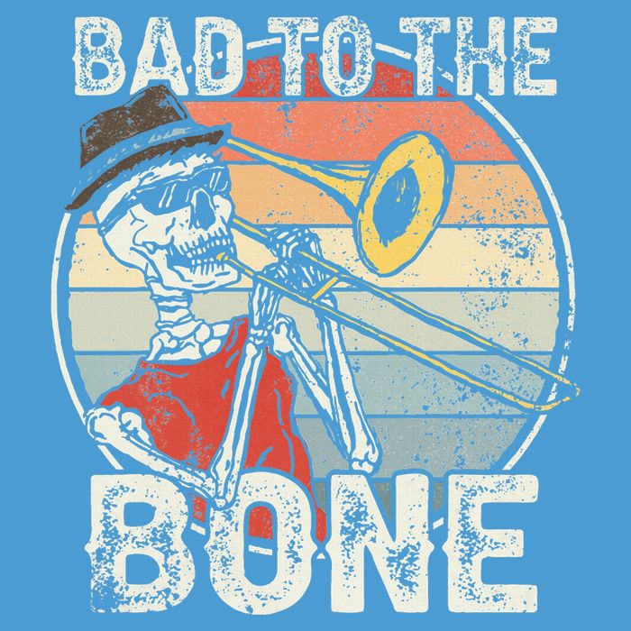 Trombone Bad To The Bone Retro Skeleton Marching Band Player Tie Dye Hoodie