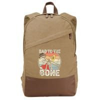 Trombone Bad To The Bone Retro Skeleton Marching Band Player Cotton Canvas Backpack