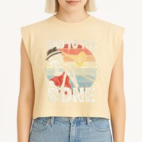 Trombone Bad To The Bone Retro Skeleton Marching Band Player Garment-Dyed Women's Muscle Tee
