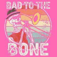 Trombone Bad To The Bone Retro Skeleton Marching Band Player Stripe Pom Pom Beanie