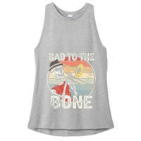 Trombone Bad To The Bone Retro Skeleton Marching Band Player Ladies PosiCharge Tri-Blend Wicking Tank