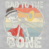 Trombone Bad To The Bone Retro Skeleton Marching Band Player Ladies PosiCharge Tri-Blend Wicking Tank