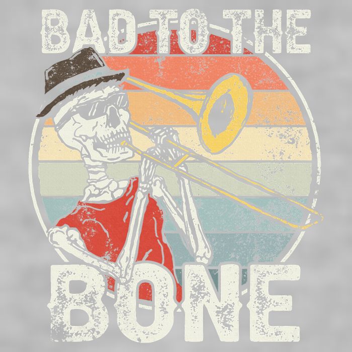 Trombone Bad To The Bone Retro Skeleton Marching Band Player Ladies PosiCharge Tri-Blend Wicking Tank