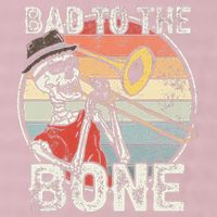 Trombone Bad To The Bone Retro Skeleton Marching Band Player 25L Jumbo Tote