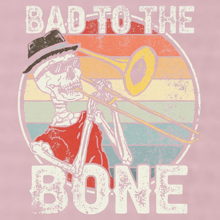 Trombone Bad To The Bone Retro Skeleton Marching Band Player 25L Jumbo Tote