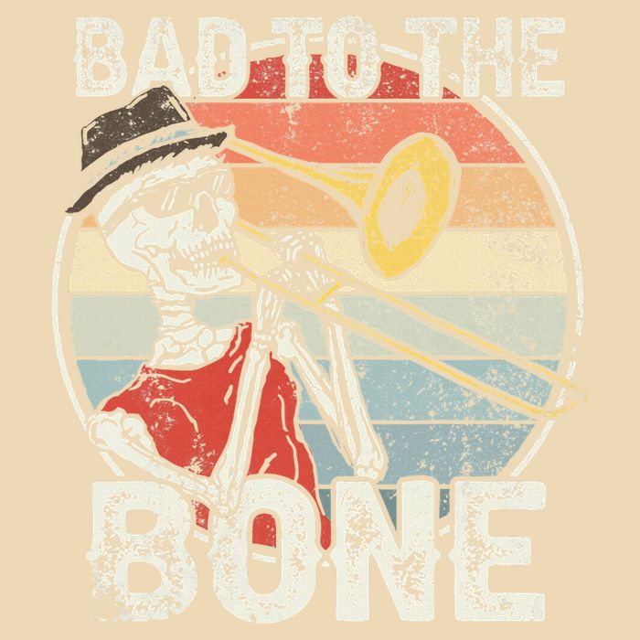 Trombone Bad To The Bone Retro Skeleton Marching Band Player Bag