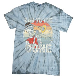 Trombone Bad To The Bone Retro Skeleton Marching Band Player Tie-Dye T-Shirt