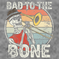Trombone Bad To The Bone Retro Skeleton Marching Band Player Sustainable Beanie