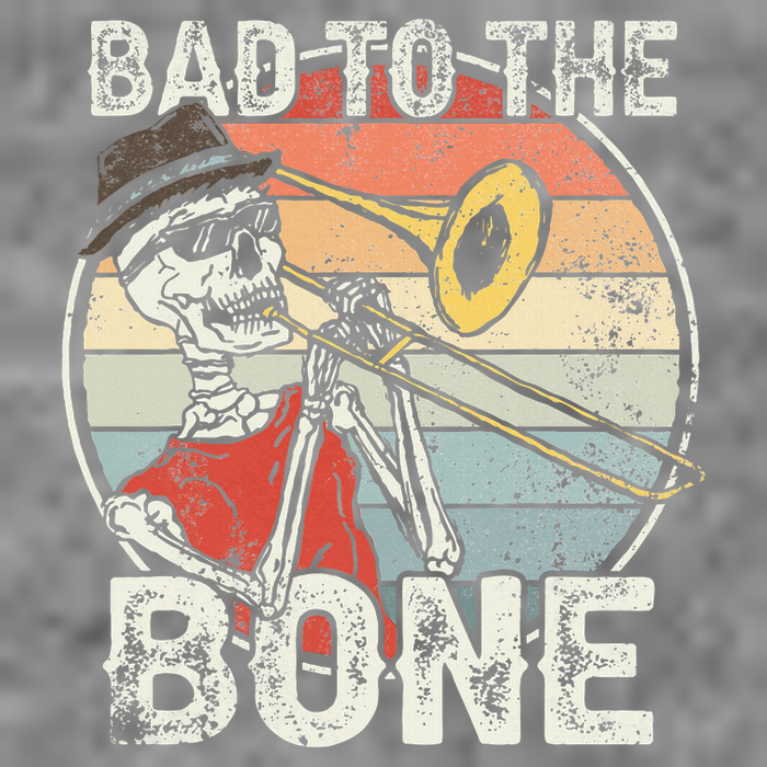 Trombone Bad To The Bone Retro Skeleton Marching Band Player Sustainable Beanie
