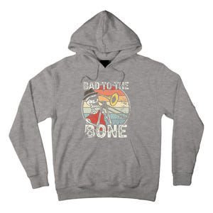 Trombone Bad To The Bone Retro Skeleton Marching Band Player Tall Hoodie