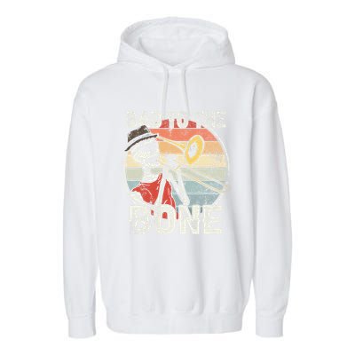 Trombone Bad To The Bone Retro Skeleton Marching Band Player Garment-Dyed Fleece Hoodie